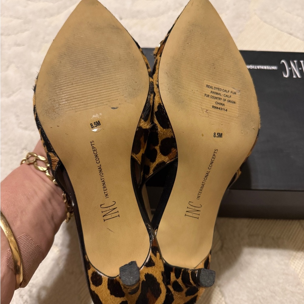 INC International Concepts Animal Print Slingback Heels, 8.5 - Picture 5 of 6